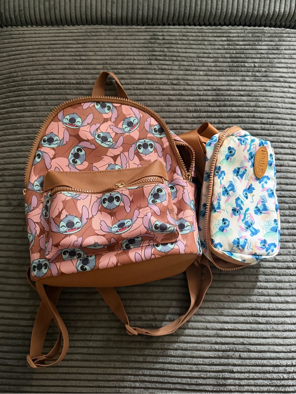 Stitch Mini Backpack with Matching Fanny Pack